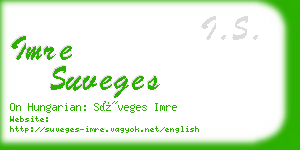 imre suveges business card