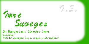 imre suveges business card